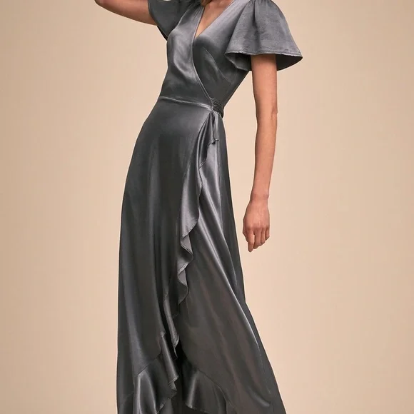 Ghost | Dresses | Ghost London Phoebe Satin Wrap Dress | Poshmark